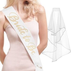Bride to be sash and veil